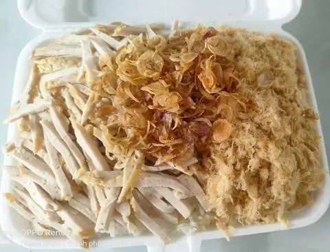 Hình ảnh xôi chả lụa và chà bông