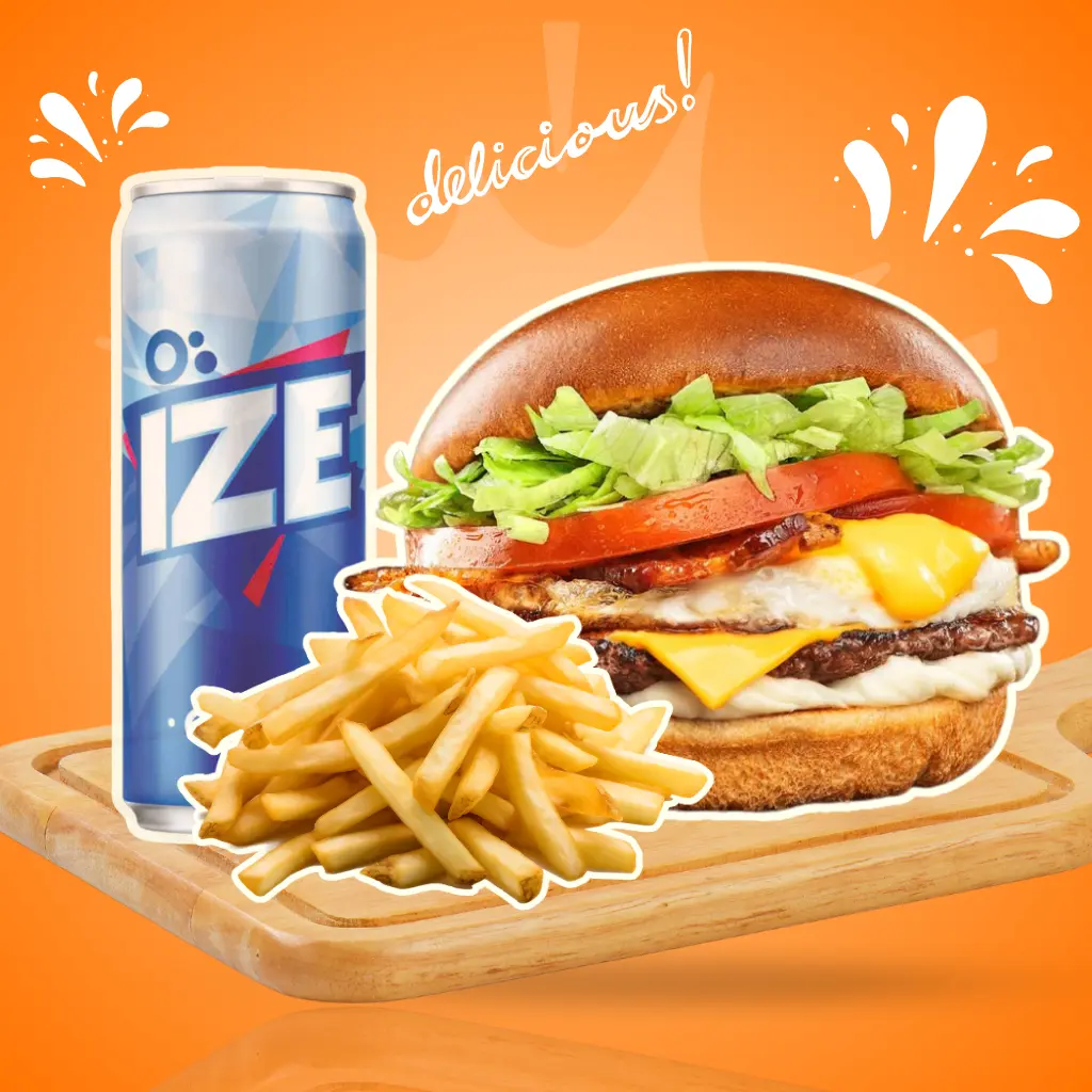 Hình ảnh Set Burger Bò Thượng Đỉnh sốt Nấm Umami Bomb
