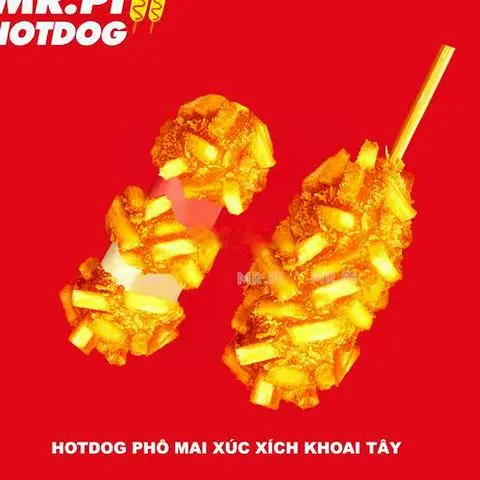 Hình ảnh HOTDOG PHÔ MAI XÚC XÍCH PHỦ KHOAI TÂY