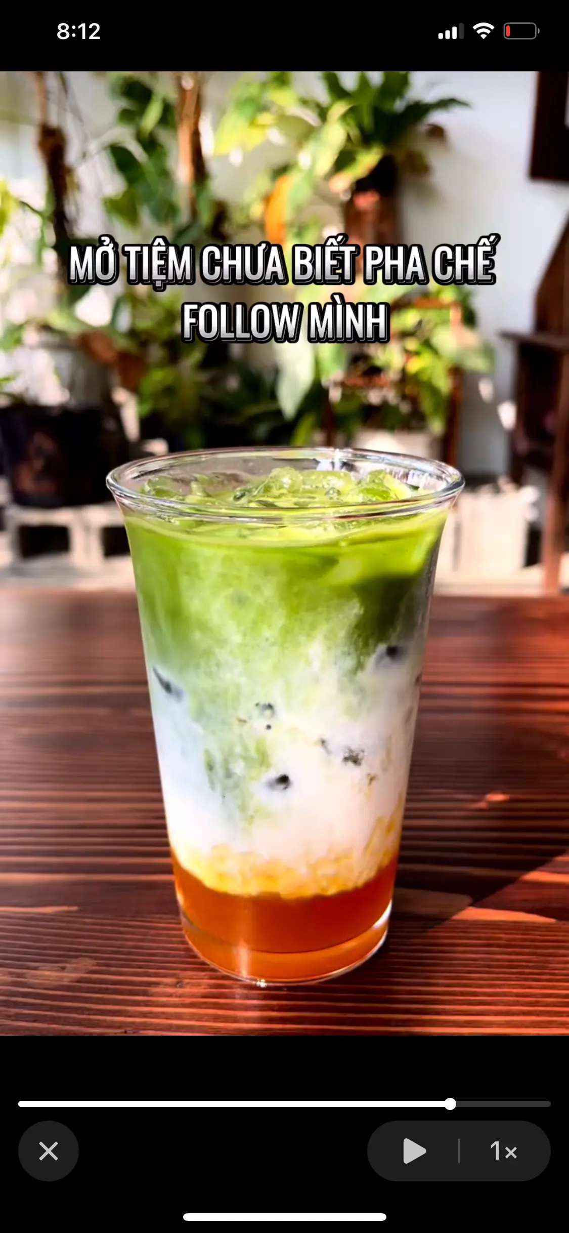 Hình ảnh Matcha latte đào