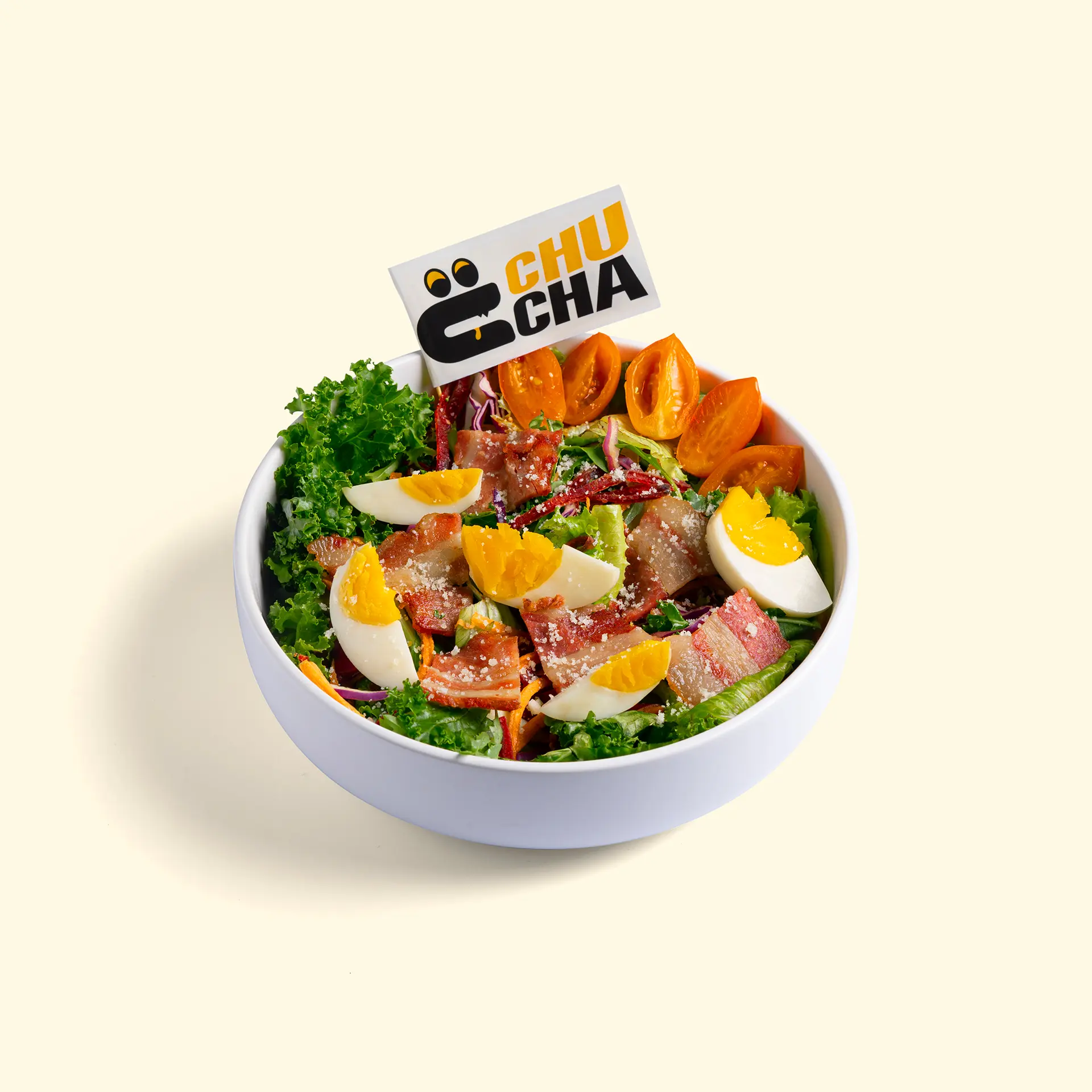 Hình ảnh  SALAD BA RỌI XÔNG KHÓI KÈM TRỨNG