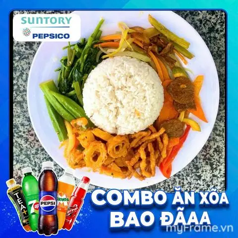 Hình ảnh Combo Cơm chiên dương châu chay + pepsi
