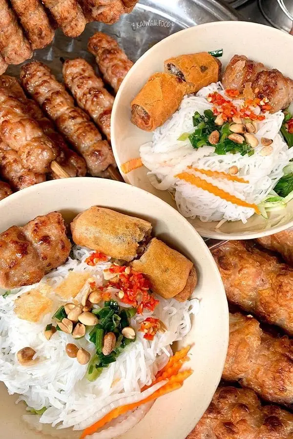 Hình ảnh Bún nem nướng - chả giò