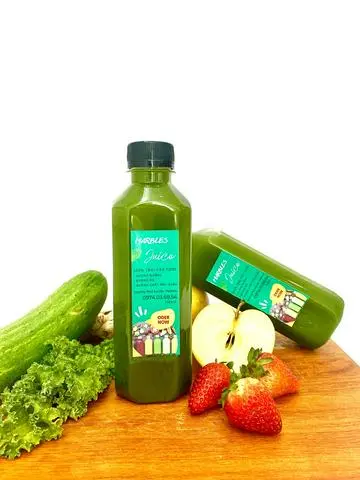 Hình ảnh Detox - Rau Bó Xôi - Kale - Dưa Leo - Táo - Gừng - Thơm - Dâu