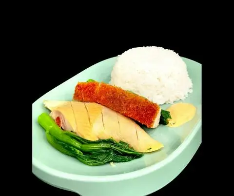 Hình ảnh Cơm 2 Món Gà  - Chicken Double Combo Rice - 雙拼雞飯