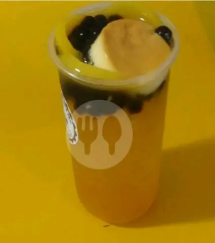 Hình ảnh Trà Đào Trân Châu Flan Trứng