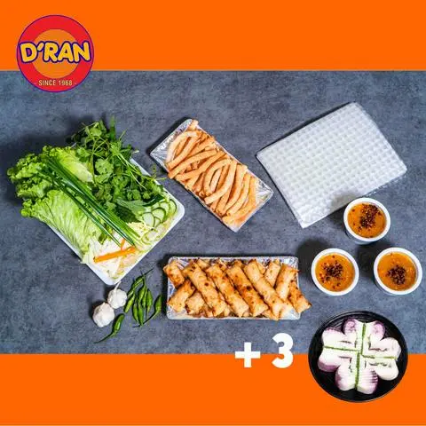 Hình ảnh COMBO 3: Nem nướng D’ran Phần 3 Người + 3 Rau câu hoa tuyết tứ vị