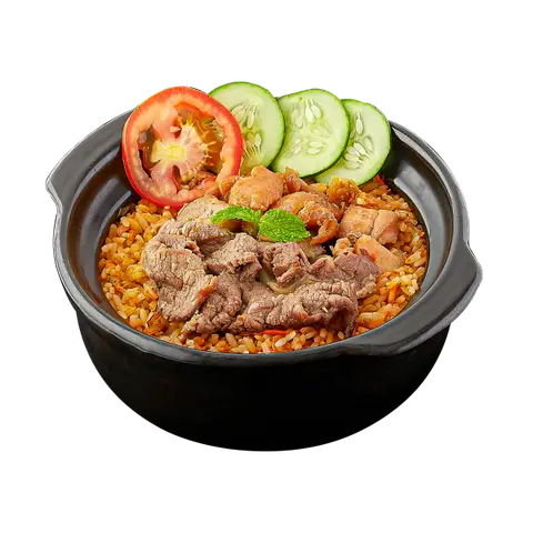 Hình ảnh cơm thố bò