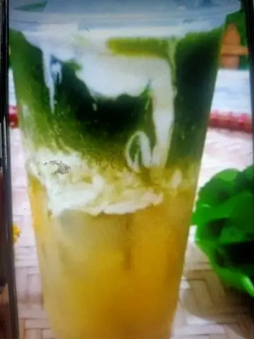 Hình ảnh rau má sữa đậu xanh ly 1 lít 