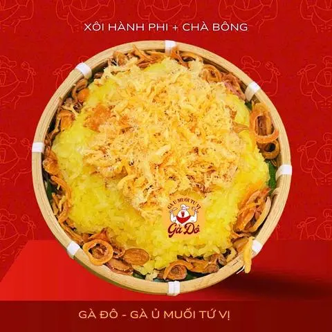 Hình ảnh Xôi Nếp Hành Phi + Chà Bông