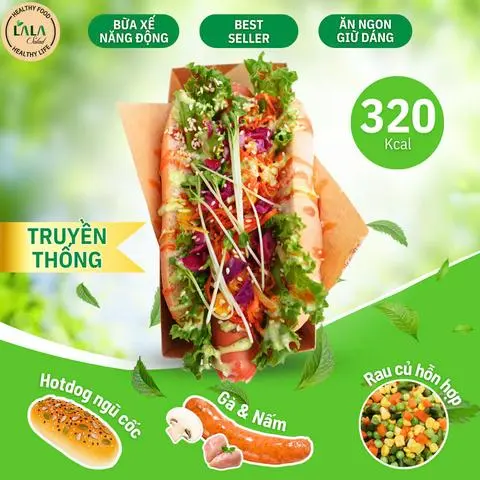 Hình ảnh Hotdog Gà Nấm Healthy Vị Truyền Thống