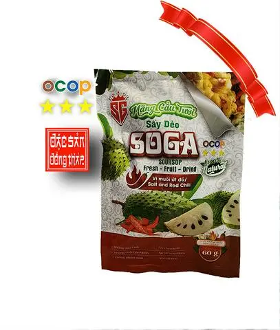 Hình ảnh SOGA - Mãng cầu tươi sấy dẻo, vị muối ớt đỏ 60 gam, Soursop - Fresh - Fruit - Dried - red chili salt
