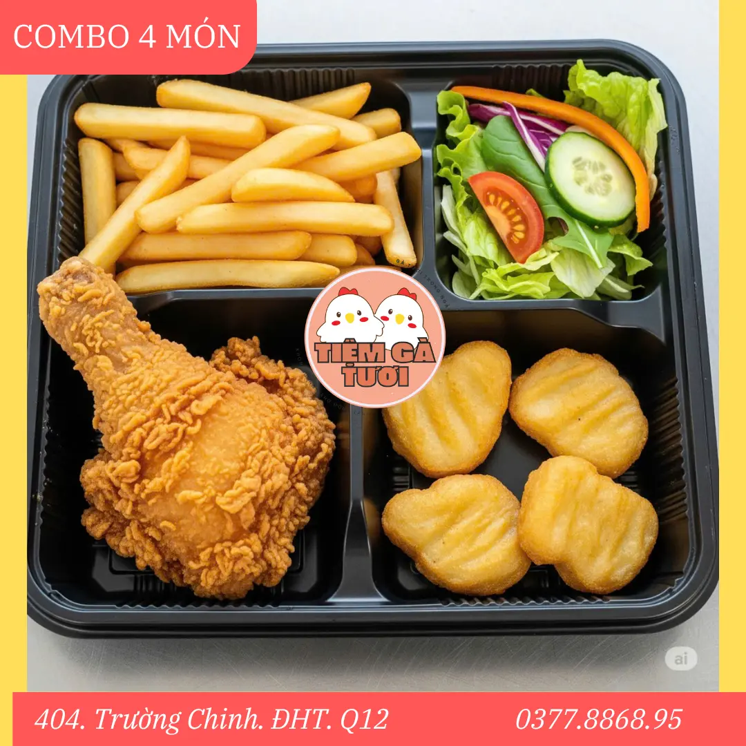 Hình ảnh COMBO ĐÙI GÀ+GÀ VIÊN+KHOAI+SALAD