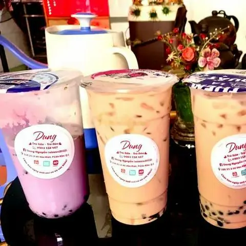 Hình ảnh Trà sữa vị khoai môn thạch rau câu