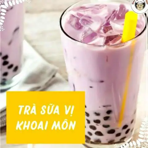 Hình ảnh Trà sữa khoai môn trân châu đen