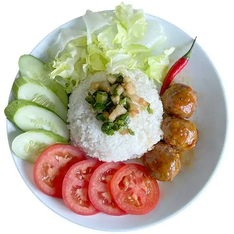 Hình ảnh Cơm Xíu mại xốt cà