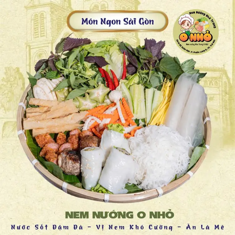 Hình ảnh Combo mẹt 4:Mẹt Phở Cuốn, Bò Nướng Mỡ Chài, Nem Chua Rán