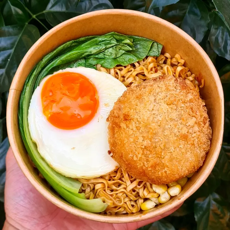 Hình ảnh Mì Trộn Bánh Burger Tôm