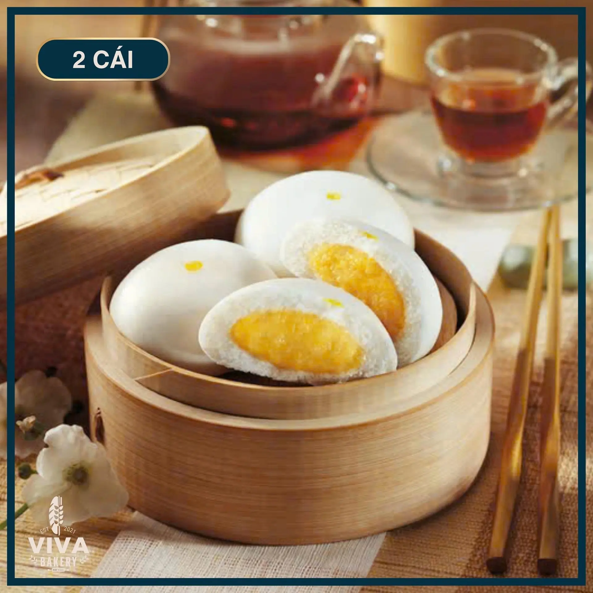 Hình ảnh Combo 2 Bánh Bao Trứng Sữa