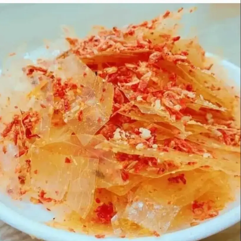Hình ảnh bánh tráng satế hành phi 