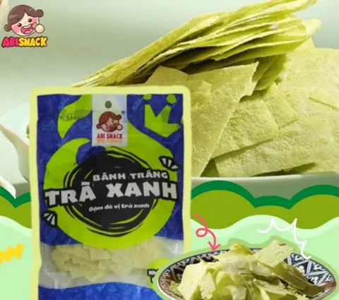 Hình ảnh Bánh tráng vị match trà xanh _ abi snack