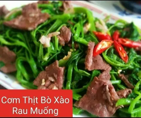 Hình ảnh Cơm Bò Xào Rau Muống 