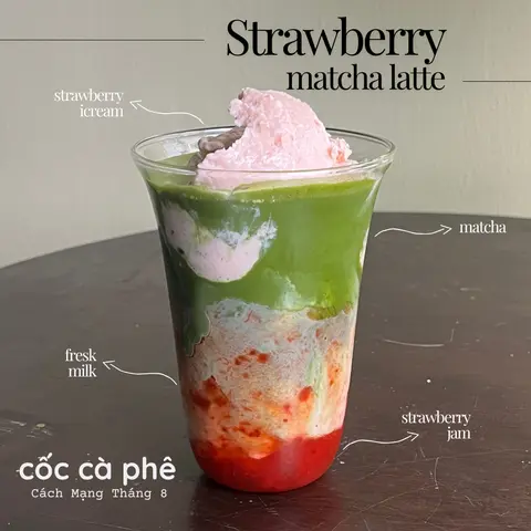 Hình ảnh Matcha dâu tây