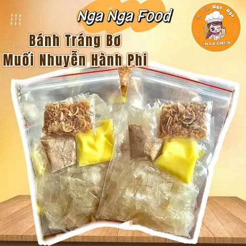 Hình ảnh Bánh Tráng Muối Bơ Hành Phi