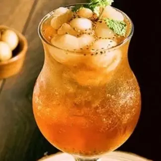 Hình ảnh Hồng Trà Nha Đam  Hạt Chia Úc/ Ly Lớn
