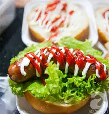 Hình ảnh Hamburger Xúc Xích