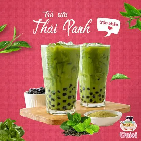 Hình ảnh Trà Sữa Thái Xanh Trân Châu 