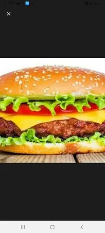 Hình ảnh humberger thịt chả +  1 xúc xích