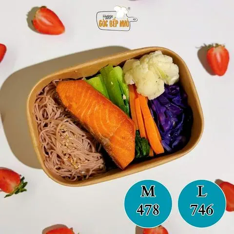 Hình ảnh Bún gạo lứt cá hồi áp chảo - Rv pan seared salmon