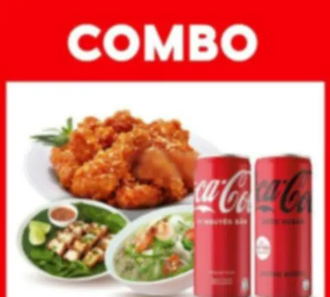 Hình ảnh Mì trộn thập cẩm nhiều mì - coca cola