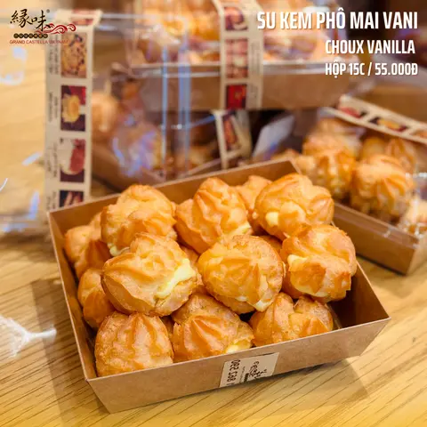 Hình ảnh Bánh su kem phô mai vani