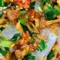 Hình ảnh Bánh tráng mỡ hành trứng cút thịt  bằm