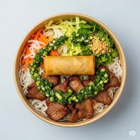 Hình ảnh Bún thịt nướng - sâm lạnh