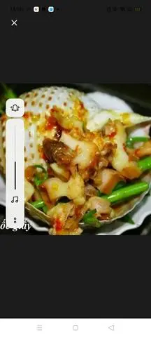 Hình ảnh Ốc giấy nướng mỡ hành (con)