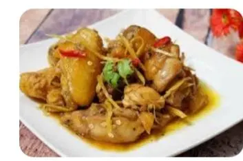 Hình ảnh Cơm Tấm Gà kho Gừng +_canh rong biển