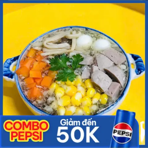 Hình ảnh Combo Súp Bò Viên + Pepsi
