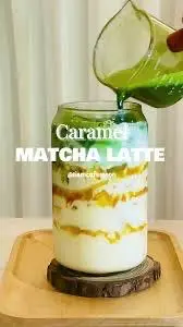 Hình ảnh Matcha latte caramel