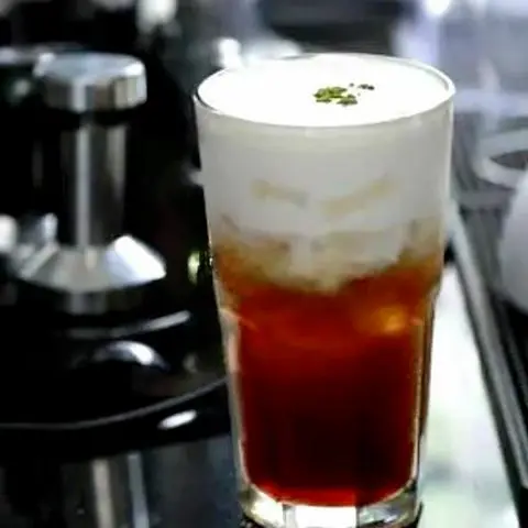 Hình ảnh Hồng trà trân châu machiato