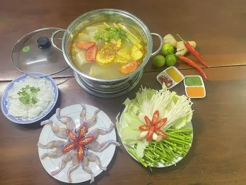 Hình ảnh Lẩu ếch măng chua