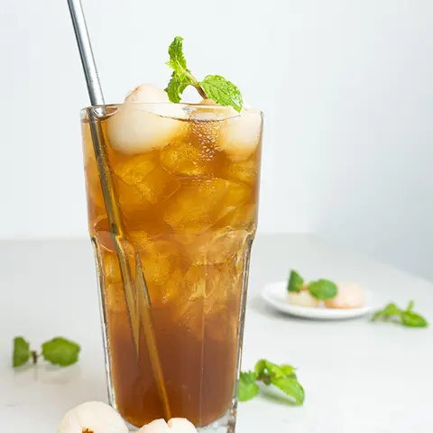 Hình ảnh trà vải dầm ly nhỏ 500ml