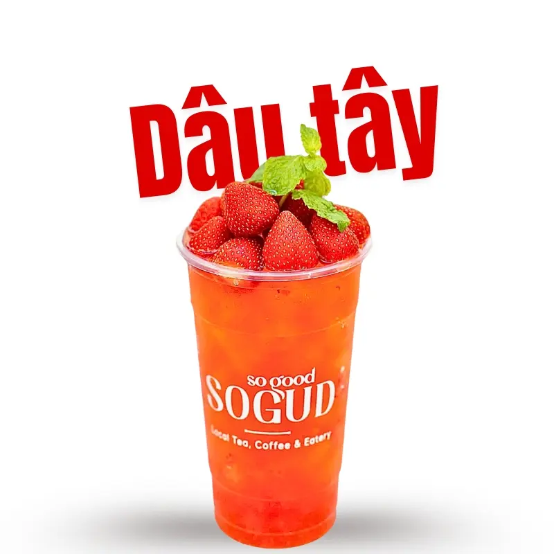 Hình ảnh Trà dâu tươi roi rói từ Đà Lạt