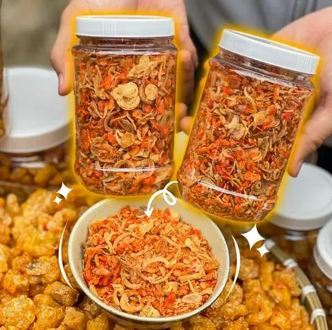 Hình ảnh Muối tép hành phi/ 1 hộp 200gr