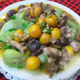 Hình ảnh Cơm lòng gà xào mướp