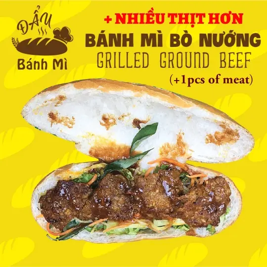 Hình ảnh (NHIỀU THỊT HƠN) Bánh Mì Bò Nướng