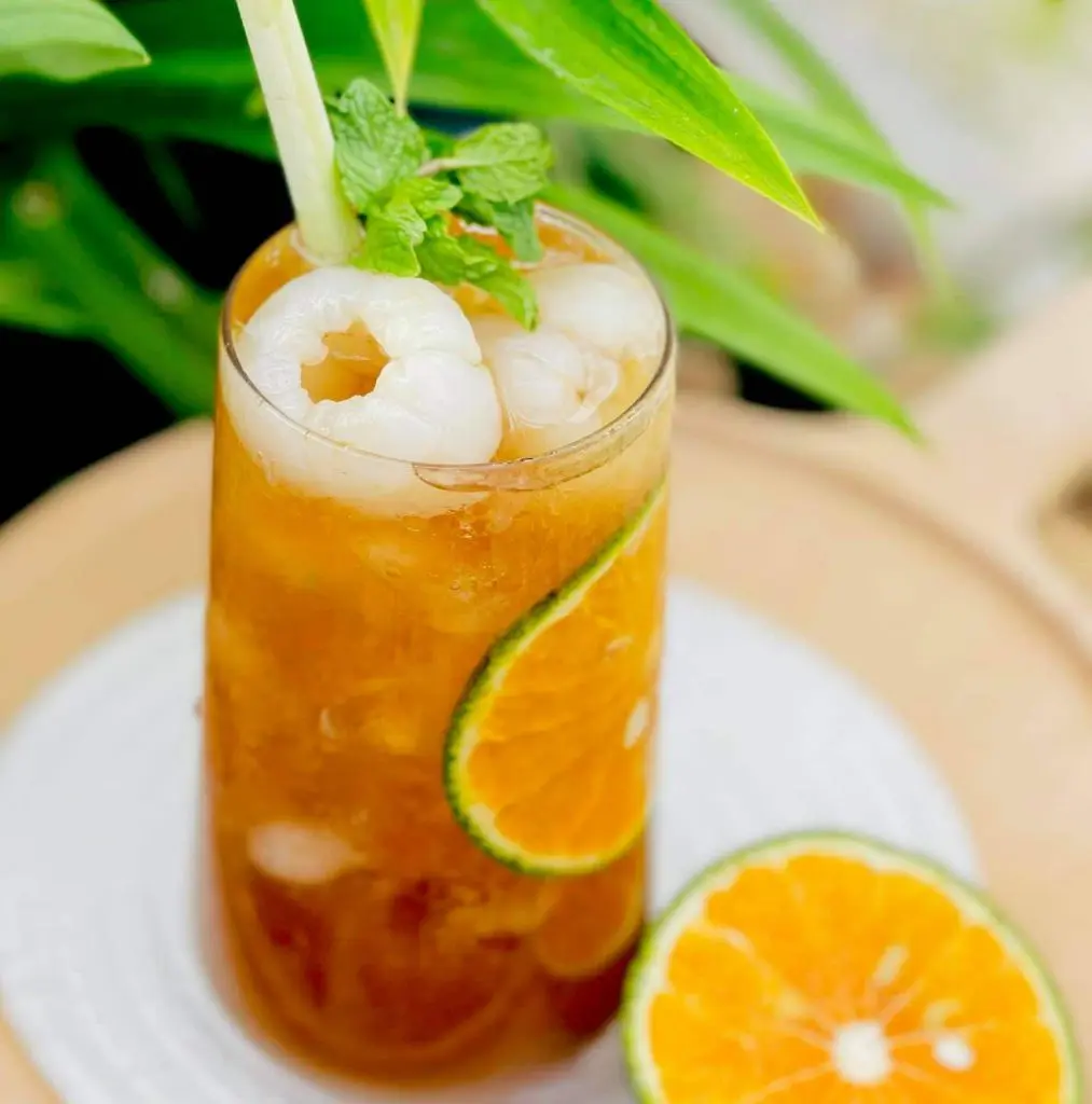 Hình ảnh Trà Vải Cam Sả