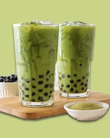 Hình ảnh trà sữa thái xanh thập cẩm 